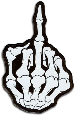 Buy REFLECTIVE MIDDLE FINGER JUMBO 11X7 INCH PATCHBulk Price