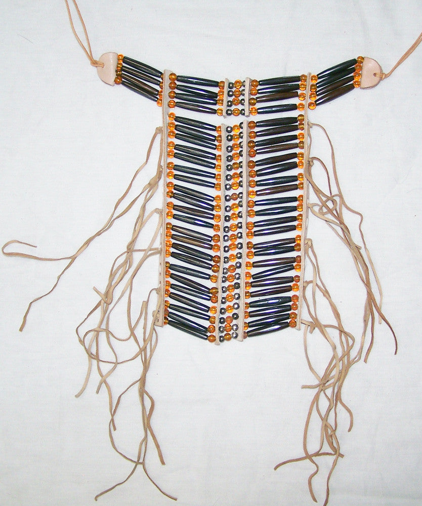 Wholesale MEDIUM  INDIAN STYLE BUFFALO BONE BREAST CHEST PLATE  ( sold by the piece / color )