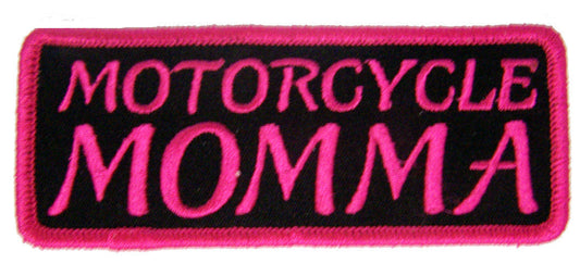 Wholesale MOTORCYCLE MOMMA 4 IN EMBROIDERED PATCH (Sold by the piece)
