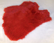 Wholesale RED COLOR DYED RABBIT SKIN PELT (Sold by the piece)