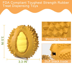 Indestructible Rubber Dog Toy - Tough and Durable Playtime for Your Canine Companion