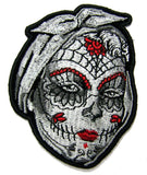 Wholesale SUGAR SKULL FACE POSTER 3 INCH EMBROIDERED PATCH ( sold by the piece )