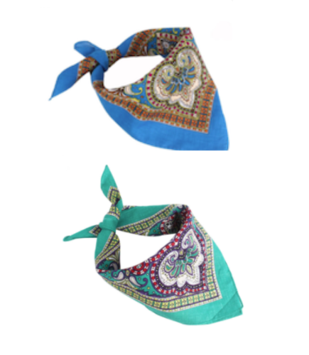 Buy BEAUTIFUL MULTI COLOR PAISLEY DESIGN BANDANNA 2 COLORS! 100% COTTON( sold by the piece or dozenBulk Price