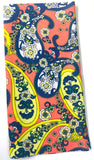 Wholesale PEACH PAISLEY MULTI FUNCTION SEAMLESS BANDANA WRAP