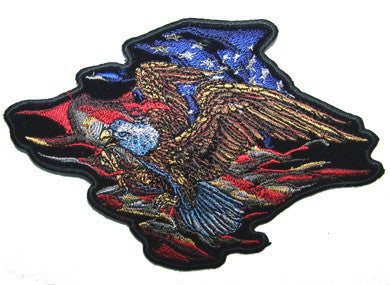 Buy AMERICAN FLAG EAGLEEMBROIDERED PATCHBulk Price