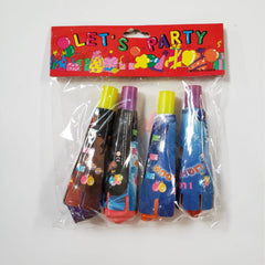Party Whistle Noise Makers with Balloon - Pack of 4
