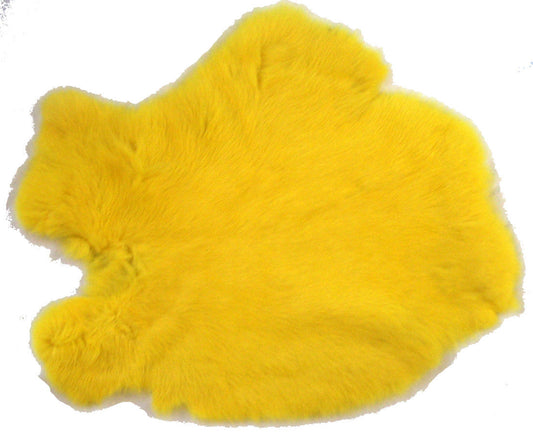 Wholesale YELLOW DYED COLOR RABBIT SKIN PELT (Sold by the piece)