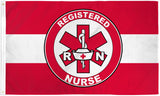 Wholesale REGISTERED RN NURSE WHITE LINE 3 X 5 FLAG ( sold by the piece )