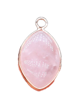 Wholesale Rose Quartz Crystal Oval Stone Pendant For Fashion Necklace (sold by the piece or on chain)