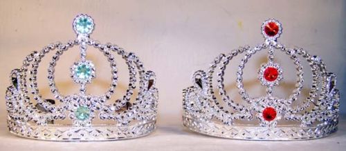 Buy SILVER KIDS JEWEL TIARA CROWNS HATS (Sold by the dozen) *-CLOSEOUT NOW 75 CENTS EABulk Price