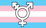 Wholesale TRANSGENDER SYMBOLS RAINBOW  3 X 5 FLAG ( sold by the piece ) *- CLOSEOUT NOW $ 2.95 EA