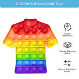 Demonstration Of Rainbow T- shirt Pop It Fidget Toy
