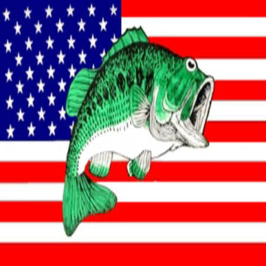 Wholesale American USA Bass Fish Design 3' x 5' Flag for Wall Hanging (MOQ-6)